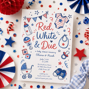 Red White & Due Invitation