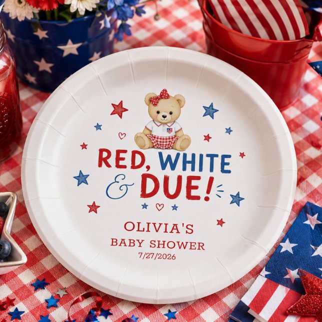 Red White Due Paper Plates (Creator Uploaded)