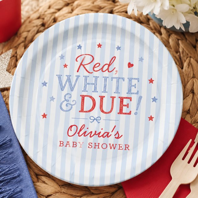 Red White & Due Paper Plates (Creator Uploaded)