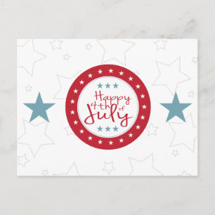 Red White et Blue Stars 4 juillet Cartes postales