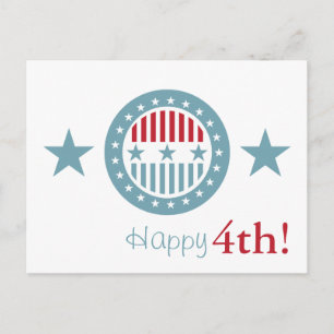 Red White et Blue Stars 4 juillet Cartes postales