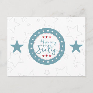 Red White et Blue Stars 4 juillet Cartes postales
