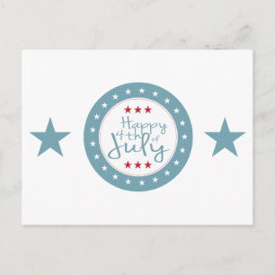 Red White et Blue Stars 4 juillet Cartes postales