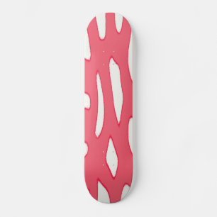 Red white fantasy pattern skateboard