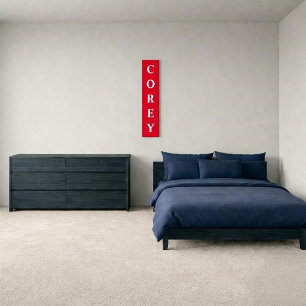 Red/White First/Family/Last Name Canvas Print