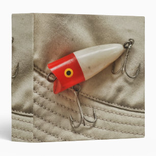 Red & White Fishing Lure 1.5" Photo Album Binder
