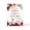 Red White Floral  Elegant Gold Charro Quinceanera