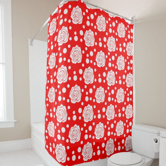 Red White Floral Polka Dots Pattern  (Creator Uploaded)