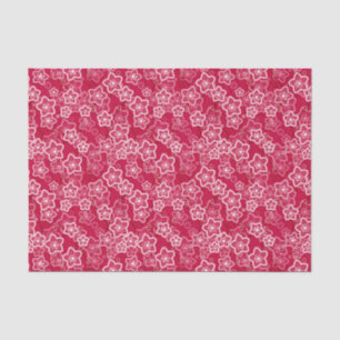 red white floral rustic fashion pattern retro tissue paper