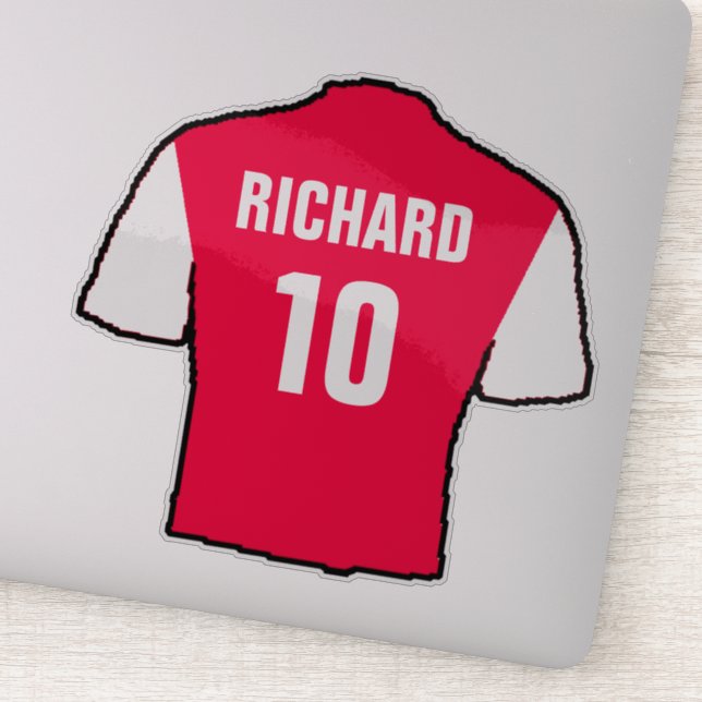 Red & White Football Shirt on a (Detail)