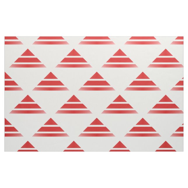 Red White Geo Triangle Pattern Fabric (Fat Quarter)