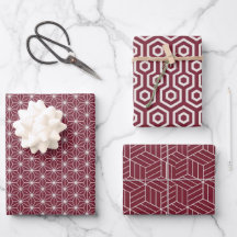 Red + White Geometric Pattern |