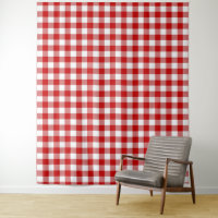 Red & White Gingham Check