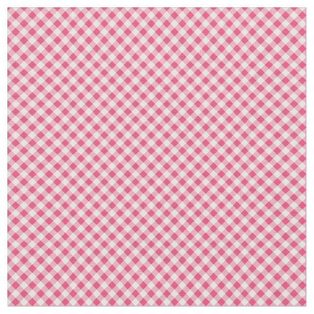 Red  White Gingham Fabric (Close Up)
