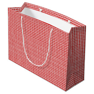Red-White Gingham-GIFT BAG L