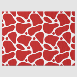 Red & White Giraffe Pattern Tissue Paper