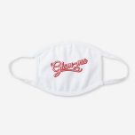 Red & White Glamma Cotton Face Mask<br><div class="desc">This pretty red and white face mask is decorated with glamma written in beautiful type,  making it perfect for every glamourous grandmother.</div>