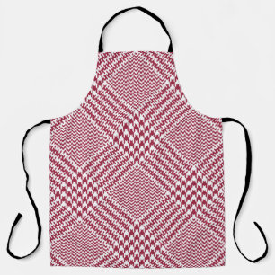 Red White Glen Plaid: Tweed Tartan Apron