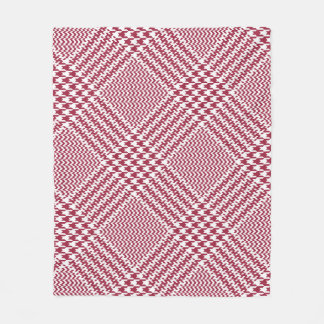 Red White Glen Plaid: Tweed Tartan Fleece Blanket