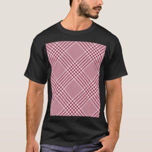Red White Glen Plaid: Tweed Tartan T-Shirt