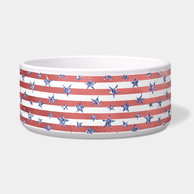 Red White Glitter Blue Stars Stripes (Front)
