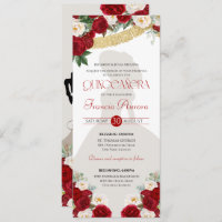 Red White Gold Blooms Papel Picado Charro Quince I