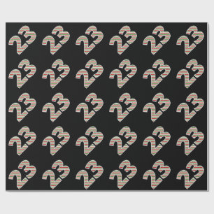Red, White, Green "23" 23rd Event on Christmas Day Wrapping Paper