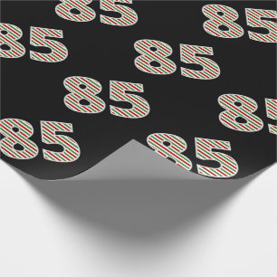 Red, White, Green "85" 85th Event on Christmas Day Wrapping Paper