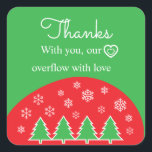Red White Green Editable Christmas Festive Pattern Square Sticker<br><div class="desc">Spark holiday joy with these vibrant red,  green,  and white Christmas stickers! Inspired by festive trees and snowflakes,  they’re 100% editable—add your own text,  details,  or designs effortlessly. Perfect for gifts,  cards,  or party favours. Make every celebration uniquely yours. Start customizing your festive magic now!</div>
