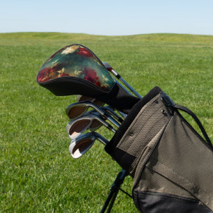 Red White Green Flowers Golf Head Cover