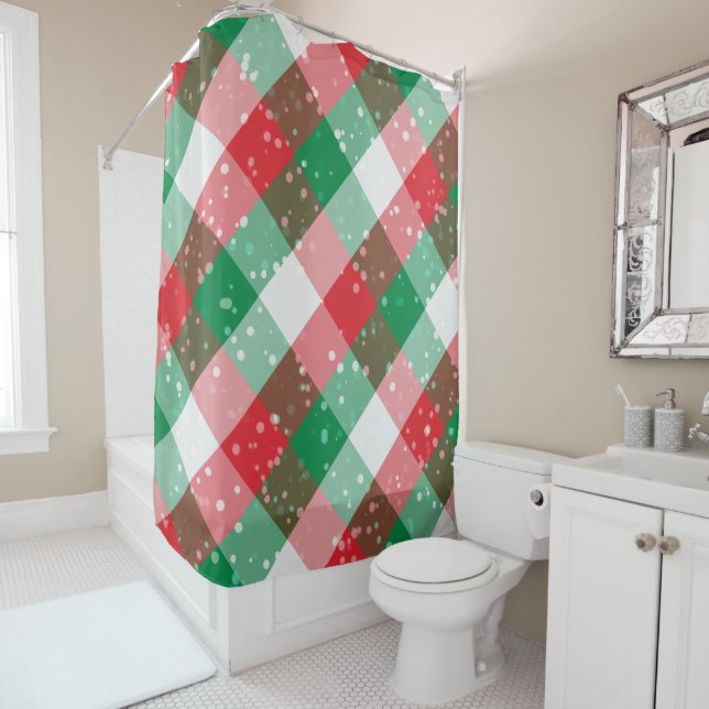 Red White Green Snowy Christmas Pattern  (In Situ)