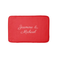 Red & White Handwriting Couple Names Wedding