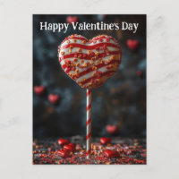 Red White Heart Cake Pop Valentine's Day