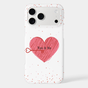 Red White Heart Cute Trendy Modern Valentines Day