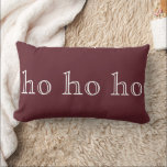 Red White ho ho ho Merry Christmas Lumbar Pillow<br><div class="desc">This is beautiful Decorative Red White ho ho ho merry Christmas greeting Square Pillow . You can decor your bedroom with this beautiful Christmas wishes pillow. Celebrate the season with this modern and stylish holiday decor pillow.</div>