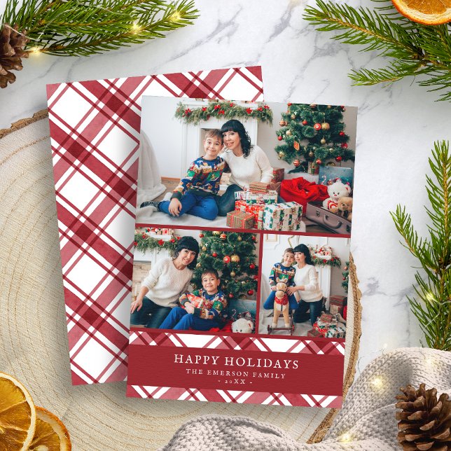 Red White Holiday Photo Collage Card (Red White Holiday Photo Collage Card
)