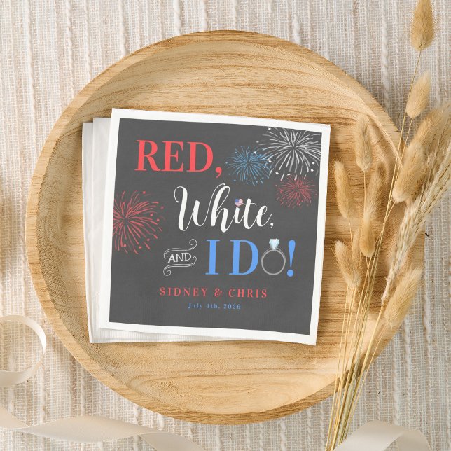 Red White & I Do 4th of July Napkins (Creator Uploaded)