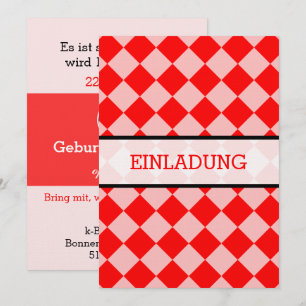 Red white invitations