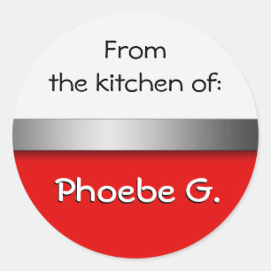 Red White Kitchen Stickers