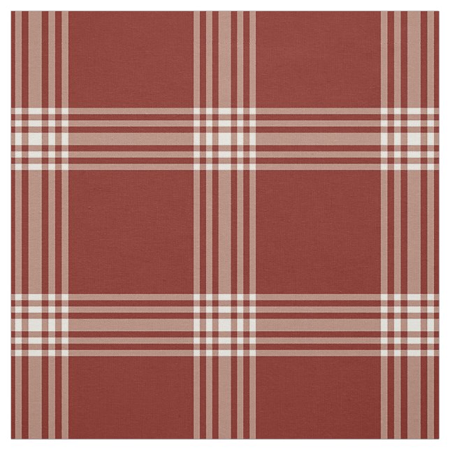 Red & White Large Plaid Fabric (Swatch)