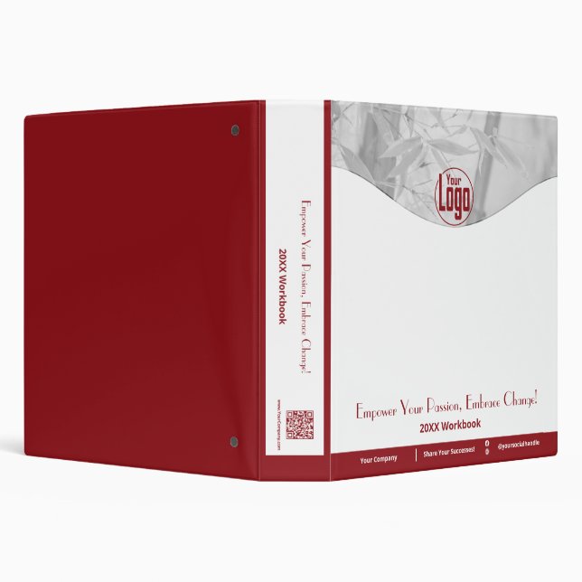 Red White Life Coach Company Logo Workshop Binder (Background)