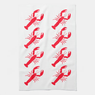 Red White Lobster 4Nicholas Kitchen Towel