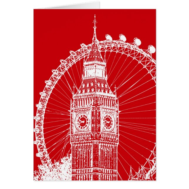 Red & White London postcard (Front)