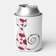 Red & White Love Cat