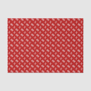 Red & White Love Hearts & Kisses Valentine's Day Tissue Paper