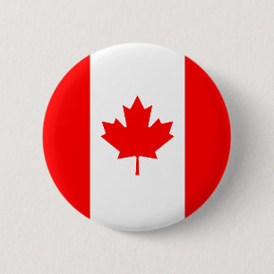 Red White Maple Leaf Canada Flag 2 Inch Round Button