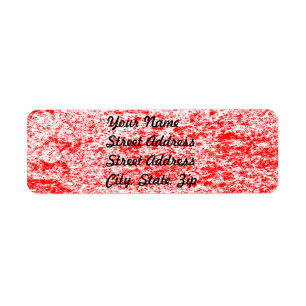 Red & White Marble Return Address Sticker