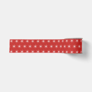 Red White Mini Snowflake Christmas Grosgrain Ribbon