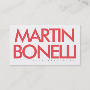 Red White Minimalist Professional Luxury Pearl Business Card
