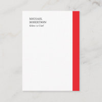 Red White Minimalist Professional Plain